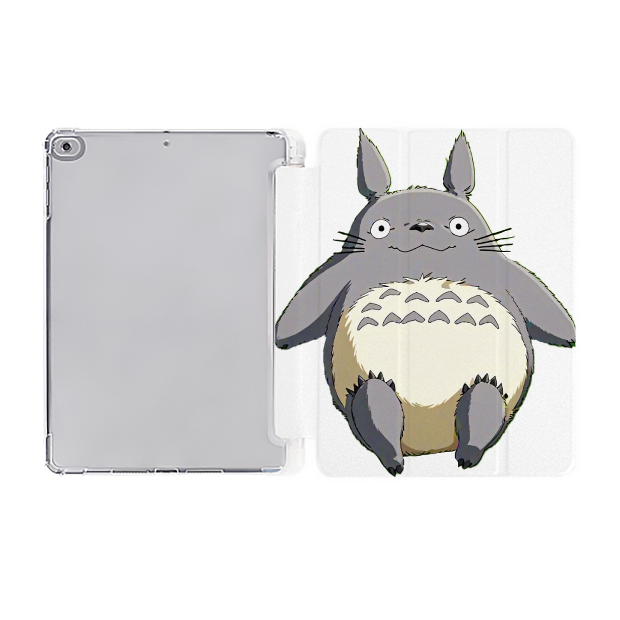 （画像用） となりのトトロ 草壁メイ 草壁サツキ My Neighbor Totoro Satsuki Kusakabe Mei Kusakabe IPad ケース ペン収納付き 三つ折りスタンド PUレザー×シリコン 対応機種9.5/10.5/10.9インチ